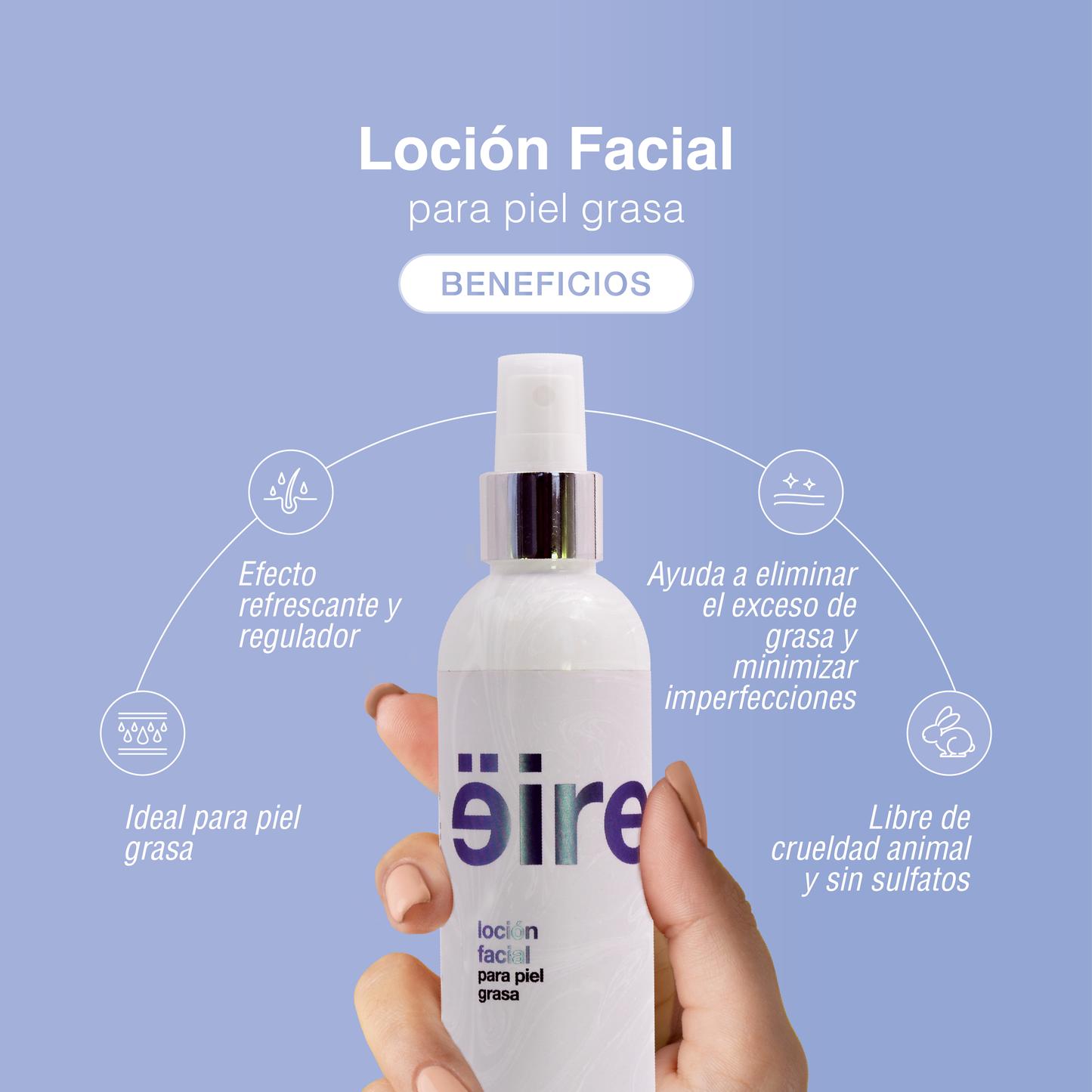 Loción facial para piel grasa 250 ml