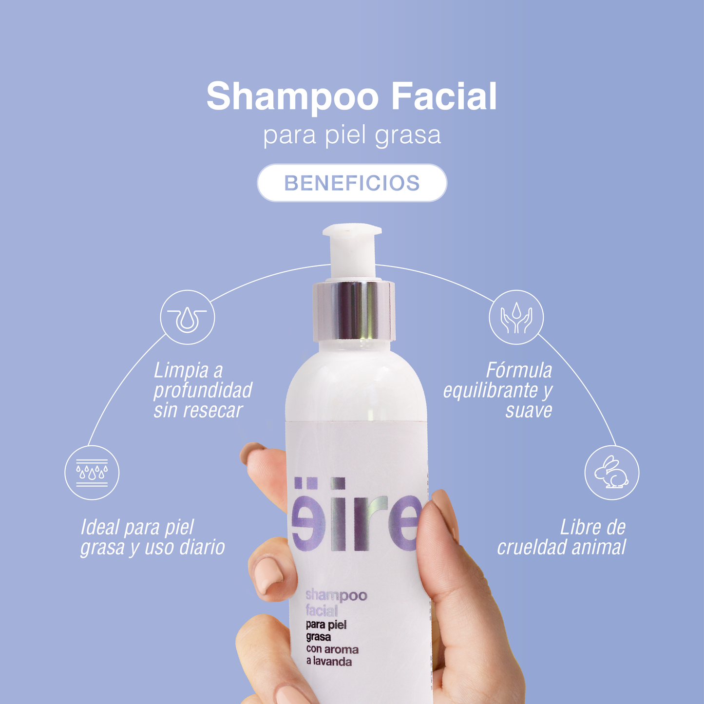 Shampoo facial para piel grasa 250 ml