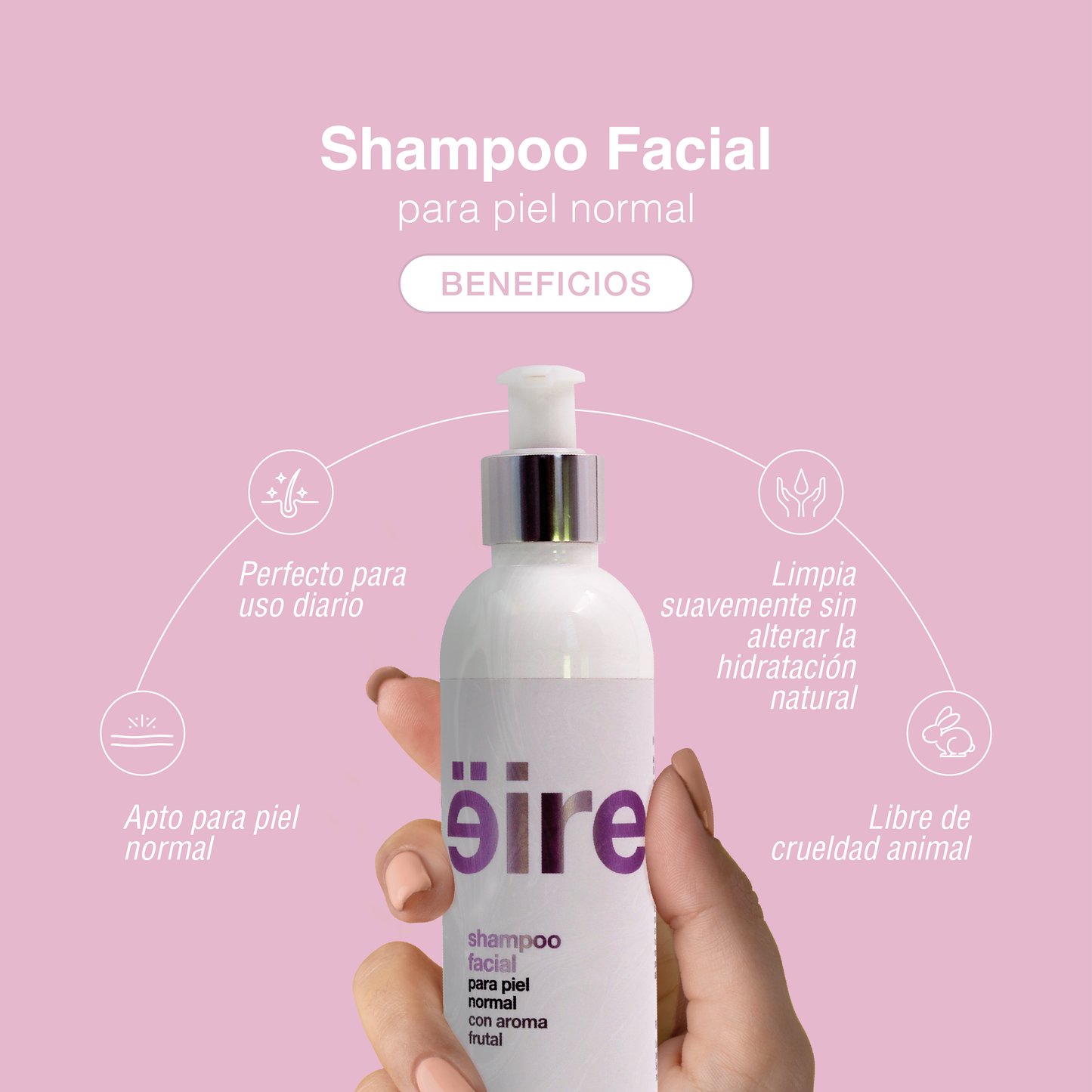 Shampoo facial para piel normal 250 ml